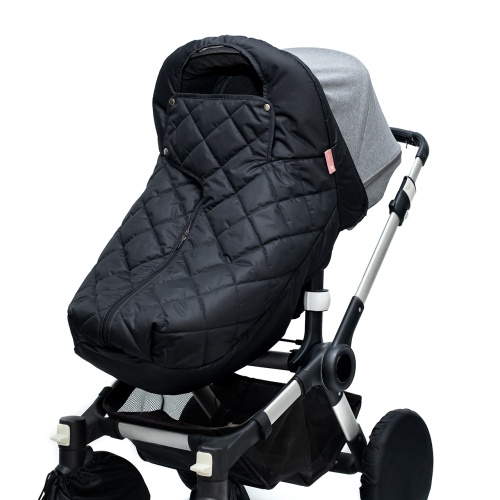 Накидка на ножки для коляски чёрная