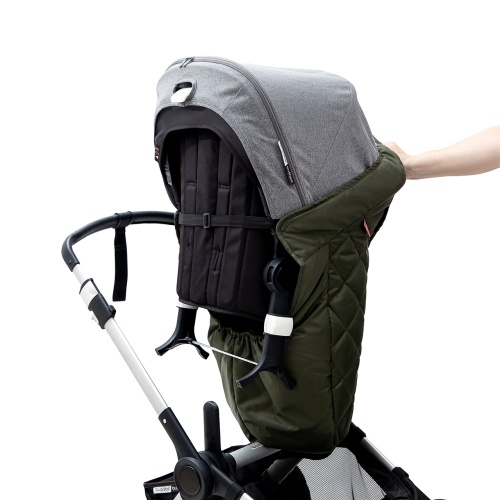 Накидка на ножки для коляски оливковая фото 3