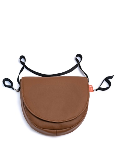 Сумка для коляски коричневая экокожа фото 2