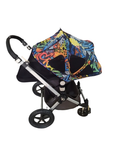 Капюшон летний Graffiti фирмы BABYNITTO для колясок Bugaboo Cameleom Fox Lynx