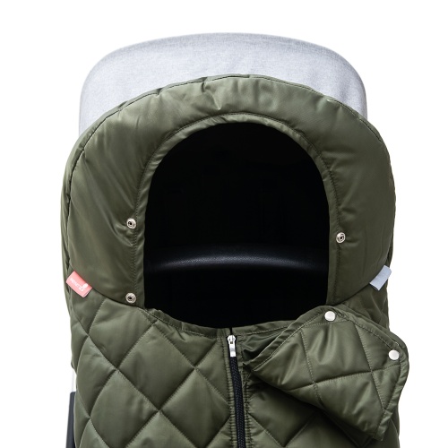 Накидка на ножки для коляски оливковая фото 2