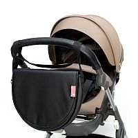 Сумка для коляски черная экокожа