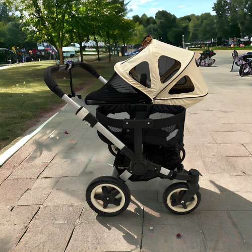 Капюшон летний Beige BABYNITTO для колясок Bugaboo Donkey фото 5