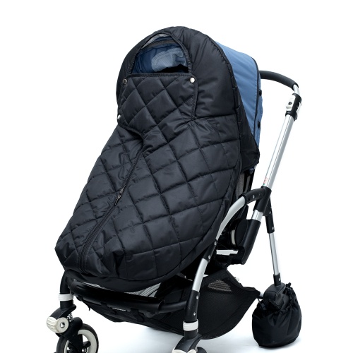 Накидка на ножки для коляски чёрная фото 3